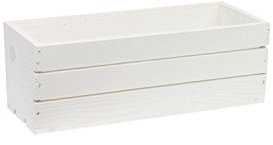 Blumenkasten Balkonkasten Holz Tintours 40,5 x 18 x 14,5 cm weiß