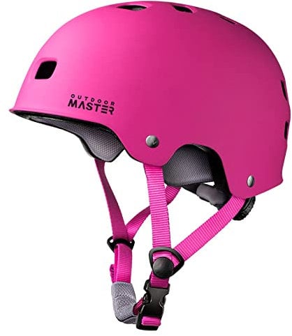 OutdoorMaster Skateboard Fahrradhelm - Zwei herausnehmbare Innenfutter Belüftung Multi-Sport Roller Skate Inline Skating für Kinder, Jugendliche & Erwachsene
