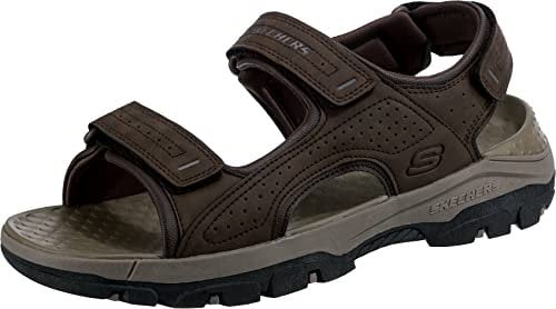 Skechers Herren Tresmen-Garo Open Toe Water Sandal, Chocolate Synthetic, 41 EU