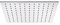 Milano Arvo 400mm Square Ultra Thin Fixed Rainfall Shower Head - Chrome