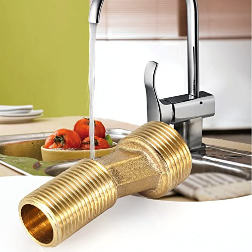 Raccord de Tuyau Mamelon Hexagonal, Mamelon Hexagonal 3/4 x 1/2 Npt Raccord de Tuyau en Laiton Accessoires de Connexion de Tube D'eau