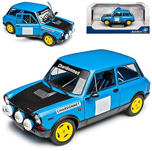 NEW Defekte Verpackung Autobianchi A112 FIAT Abarth Rally Blau 1969-1986 1/18 Solido Modell Auto mit individiuellem Wunschkennzeichen