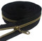 MebuZip 9 m bronzefarbene endlos Reißverschluss Meterware Reißverschluss Nylon 6mm-Spirale + 25 Nonlock-Zipper für Taschen Deko DIY Basteln Nähen (Bronzefarbene Schwarze)