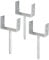 Alberts 215088 U-Pfostenträger | mit Betonanker aus Riffelstahl | feuerverzinkt | lichte Breite 141 mm | Länge Betonanker 200 mm | 3er Set