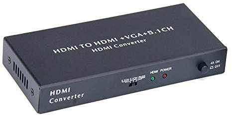 Extracteur Audio HDMI Convertisseur HDMI Vers VGA 5.1 Canaux Dolby AC3 DTS, Avec Adaptateur Optique SPDIF Coaxial Jack 3,5 Mm VGA MHL