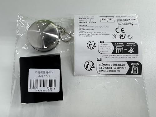 FYMTS Gobelet pliable en acier inoxydable portable pour l'extérieur et les voyages - Télescopique - 75 ml
