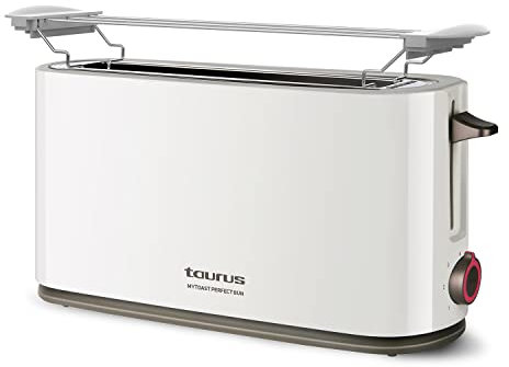 Taurus MyToast Perfect Bun Tostador, 1000 W, Plástico, Blanco
