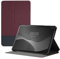 kwmobile Case Compatible with Lenovo Tab P11 - Case PU Leather and Canvas Cover with Stand Feature - Dark Red/Black