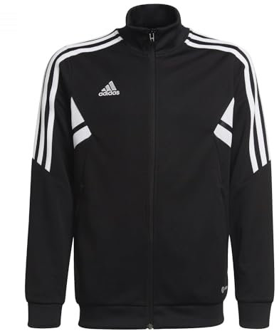 Adidas Condivo 22, Felpa con Zip Bambino, Nero Bianco, 1314