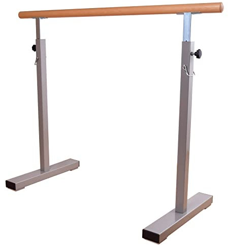 Mobile freistehende Barre Ballettstange aus Holz und Stahl, höhenverstellbar 18 kg - 150 cm
