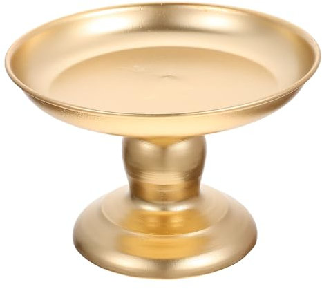 HEMOTON Metal Fruit Bowl Footed Decorative Fruit Holder Serving Bowls Dessert Display Stand Food Snack Storage Rack for Kitchen Counter Centerpiece Table Decor Golden
