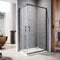 ELEGANT 1000 x 900 mm Black Sliding Corner Entry Shower Enclosure 6mm Extra Toughened Safety Glass Sliding Cubicle Door with Tray
