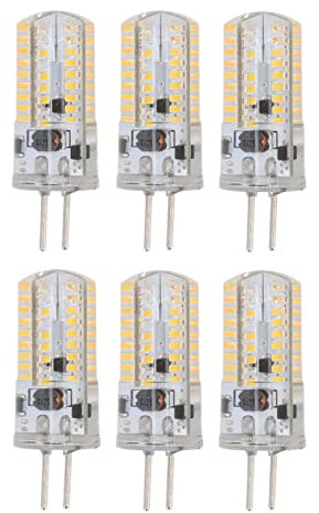 6 Lampadine GY6.35, Lampadine a LED Bianche Calde da 5 W AC 12 V, Lampadina Alogena, da 2700 a 3000 K Bianco da 6000 a 6500 K 500 LM per Lampade a Sospensione Lampade da Soffitto (Bianco caldo)