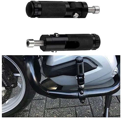 1 Paire de Repose-pieds de Moto, Repose-pieds Antidérapants M8, Pédales en Aluminium pour Voiture Électrique, Pieds Moto Universel Compatible avec 8mm Verrouiller