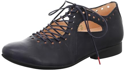 Think! Damen GUAD2 chromfrei gegerbte nachhaltige Halbschuhe, Navy 8010