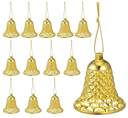SAFIGLE Christmas Tree Decorations Bell Hanging Ornaments Xmas Tree Hanging Bells Pendant Festive Holiday Decoration for Home Party Wedding