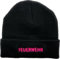 Pudelmütze black, FEUERWEHR neonpink eingestickt (3M Thinsulate-atmungsaktiv)