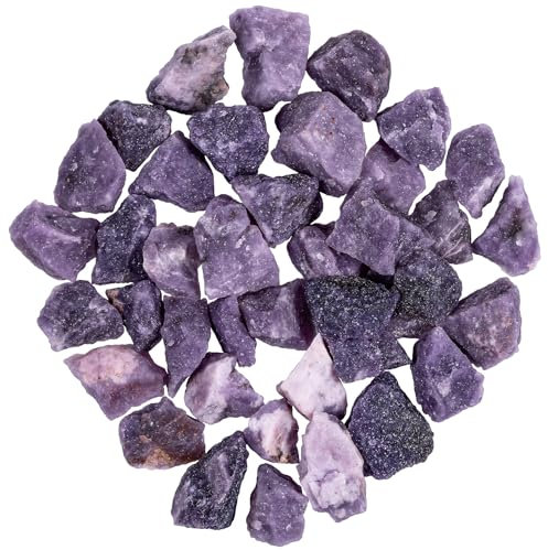 mookaitedecor Naturel Lilas Gravier Décoration en Vrac Minéraux Collection Pierres Décoratives pour la Maison et le Jardin, 460g/Lot