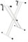 Double Braced Keyboard Stand, Height Adjustable in 7 Levels Stable Keyboard Stand Double Stand for Electric Piano Stage Piano, Double X Frame for 54 to 88 Keys