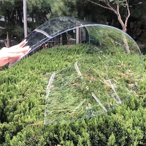 Lámina de Policarbonato Transparente 1,2mm Hojas de Acrílico de Plastico Planchas Impermeable Tejados Placas de Invernadero,Toldo Cubierta en Jardín,Fácil de Doblar,Personalizable (1,56m x 10m)