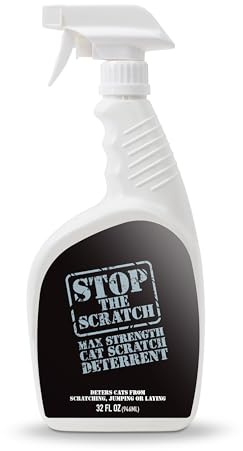 Emmy's Best EBPP Stop The Scratch Cat Spray Deterrent for Kittens and Cats 32oz - Non-Toxic, Safe for Plants, Furniture, Floors and More Cat Deterrent Spray with Rosemary Oil