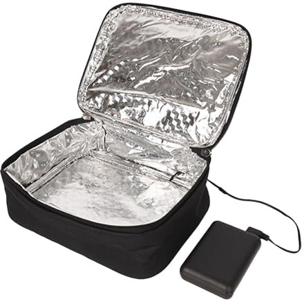Calentador de lonchera, lonchera con calefacción, bolsa térmica por USB, recipiente impermeable para alimentos calientes, bolsa térmica y aislada, lonchera portátil para picnic, senderismo,