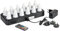 ReWu Duni LED-SET Plug Flex - 12 Stück - Warmweiß & Multicolour Mehrfarbig Wiederaufladbar Inklusive Ladestation & Fernbedienung LED-Beleuchtung Tischleuchten LED-Kerzen Alternative Teelichter