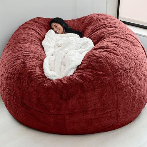 JTBDWOSK Sitzsack, Bean Bag Cover,Sitzsack Erwachsene Flauschig Bean Bag Chair Riesen Sitzsack Bezug Ohne Füllung XXL Giant Bean Bag Sofa (No Filling) Plüsch Gaming Sitzsack Bezug,E,135 * 65
