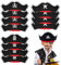 FUIPVGI 12 Stück Piratenhut für Kinder, Filz Piraten Hut Piraten Deko Kindergeburtstag Piraten Accessoires, Piratenkostüm Accessoires für Halloween, Piratenparty, Maskerade, Cosplay (Black)