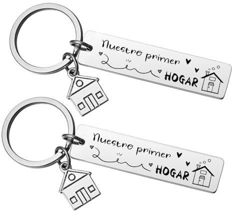 FGHJK Llavero para Hogar, Llavero de Pareja, Nuestro Primer Hogar 2024, Regalos de Inauguración de la Casa, Regalos Cálidos para Parejas (1)