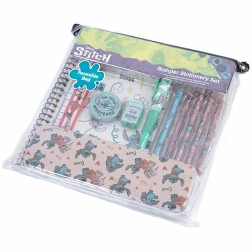Lilo & Stitch (You're My Fave) - Juego de papelería para parachoques - Colección oficial de Disney Lilo & Stitch, incluye cuadernos, bolígrafos, más, perfecto para la escuela, oficina, regalo, ideal