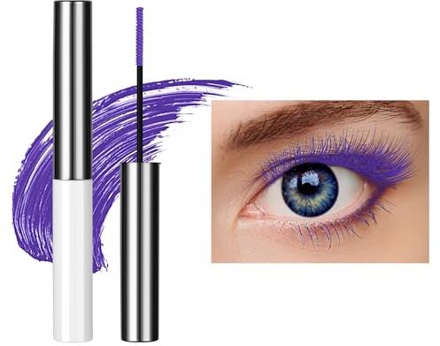 LOPHE Mascara Volumizzante, Mascara Colore Waterproof, Allungamento Volume Mascara, Lunga Durata, False Effetto Extension Make-Up 5ML(Violet)
