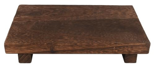 Tiardey Dark Brown Wood Soap Tray for Kitchen Sink and Bathroom Counter Rustic Wooden Trays for Soap Display Vanity Counter Sink