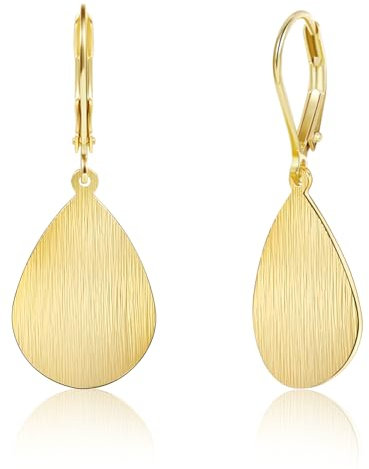 ALEXCRAFT Drop Wassertropfen Ohrringe Gold Hängend Leaveback Dangle Earrings for Women für Frauen Freundin Mama