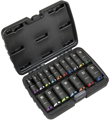 Sealey Premier 3/8 Sq Drive Deep Impact Socket Set 17pc – AK68219