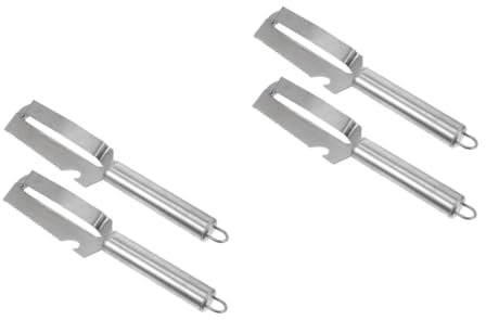 IMIKEYA 2 Sätze Mango Schneiden Kitchen Helper Kitchenaide Mango Cutter Fruit Slicer Flexible Peeler Reiniger Schäler Drescher Küchengeräte Küchenhelfer Rostfreier Stahl Silver 2 Stück * 2