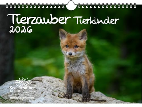 Tierkinderzauber DIN A4 Kalender für 2026 Tierbabys und Tierkinder - Seelenzauber