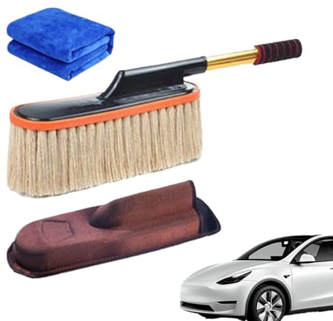 Car Dust Cleaner, Interior Duster Kit, Detailing Brush, Auto Mop, Wax Cotton Hair, Portable Cleaning Tools, Durable Design, Ideal for RV, Truck, Wheels & Motorcycle, 25.59 inches