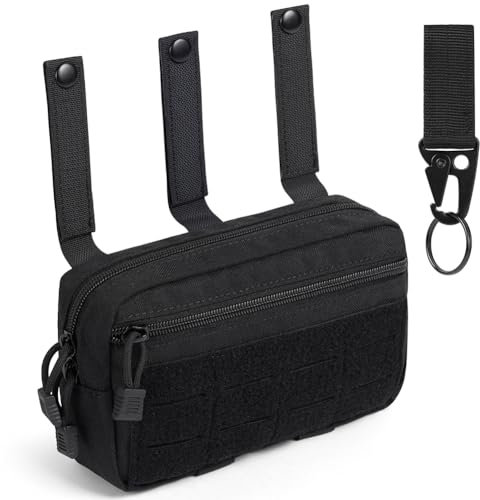 Flintronic Tactical Molle Pouch, Multipurpose Tactical Molle Belt Pouch, EDC Military Tool Molle Pouches with Hook and Loop, Military Belt Pouch for Hiking Hunting Camping