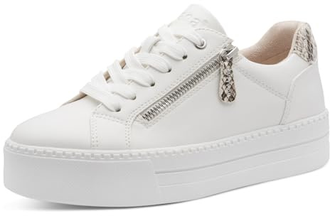 Jana Damen Plateau Sneaker mit Reißverschluss Vegan