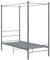 Eleganz Himmelbett aus Metall Grau 90x200 cm – Modernes Bett mit Baldachin für Schlafzimmer, langlebig & stabil – Perfekte Lösung für stilvolle Räume