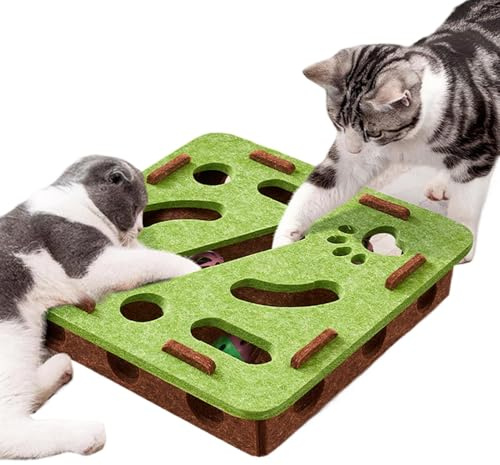 Genérico Juguete para Gatos, Interactivo para Gatos, Juego De Rascador con Campana Y Laberinto para Ejercicio De Gatitos Y Cachorros En Sala O Transportín