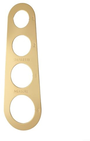 Outil de mesure de spaghetti de cuisine en acier inoxydable pour des portions de pâtes précises, convient pour diverses nouilles avec matériau lavable au lave-vaisselle (doré)