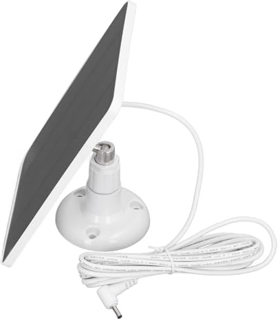 Wakects Solarpanel-Ladegerät, Monokristallines Material, Effiziente IP65-Wasserdichtigkeit, Unterstützt Stick-Up-Cam-Batterien für den Außenbereich (CSP4W-DC-W)