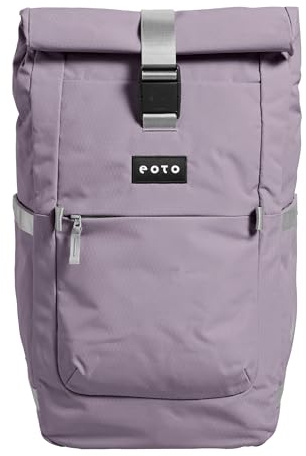 EOTO Rucksack ROLLY32 Lavendellila, Roll Top für Uni, Reisen, Job und Freizeit, nachhaltig, ergonomisch, wasserabweisend, Multifunktions-Rucksack, Reiserucksack, Damen, Herren, 32 L