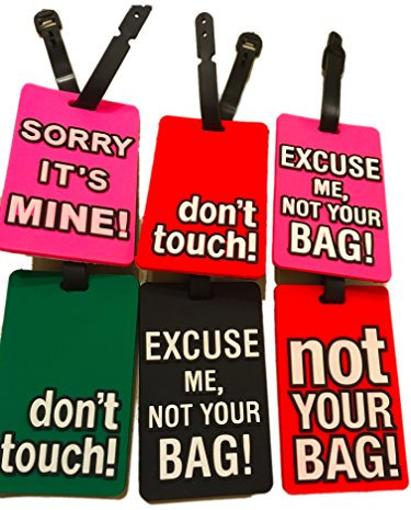 Luggage Tag Address ID Name Tag Silicone Suitcase Personalised Identifier Label by HOMEELABADOR (Multi)