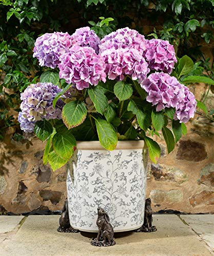 Potty Feet Large Moongazing Hare Figures Plant Pot Feet - Planter Support - Handmade Decorative Ornaments - 3pcs