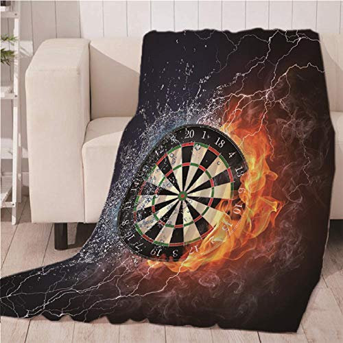Jrhart Kuscheldecke Wohndecke Tagesdecke 380Gsm Decke Flauschig Weich Und Angenehm Warm Überwurf Sofadecke Mit Premium Cashmere Feeling, Darts 150X200Cm