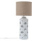 LEDKIA LIGHTING - Tischlampe Makalu | Elegantes Design | E27-LED kompatibel | Vielseitige Beleuchtung für Wohnzimmer & Küche | Keramik & Stoff, Weiß