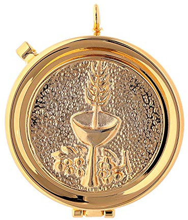 Holyart Custode eucharistique Calice et Raisin Laiton doré 24k